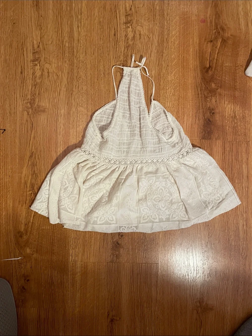 Free People Ivory Lace Halter Camisole